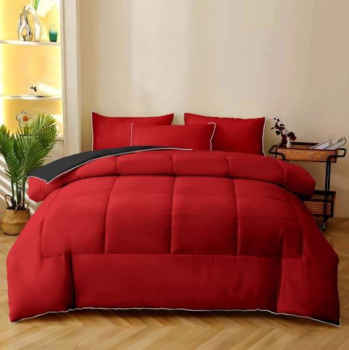 روتختی ساده رنگ قرمز مشکی | کالای خواب