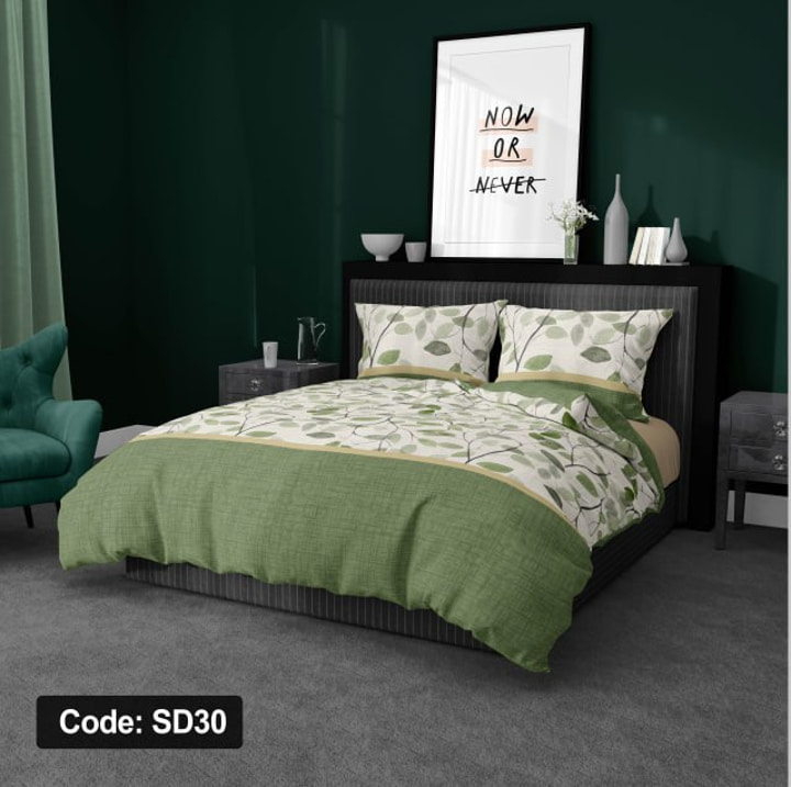 روتختی دورو  بهاره گلدار سفید سبز | کالای سفارشی