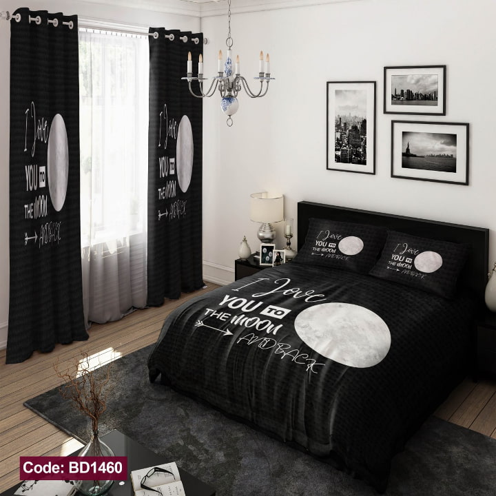 روتختی مشکی با طرح ماه | کالای سفارشی