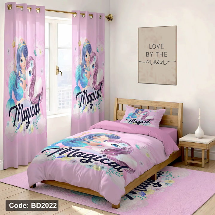 روتختی دخترانه طرح یونیکورن رنگ صورتی | کالای سفارشی