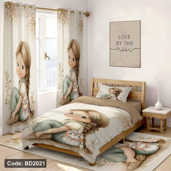 روتختی دخترانه طرح دختر و پنگوئن | کالای سفارشی